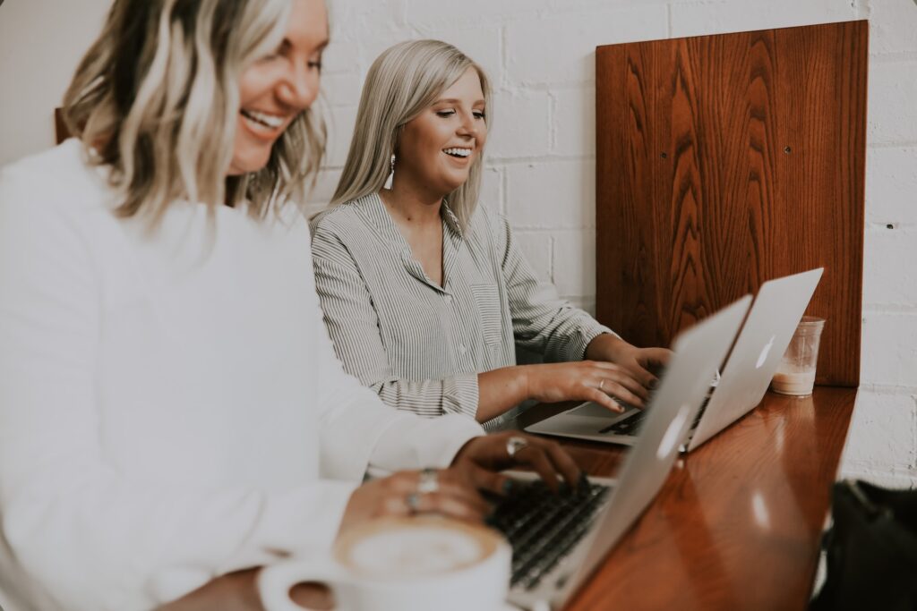 smiling working women with beautiful teeth